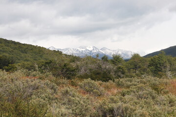 Paisaje, montaña y lago