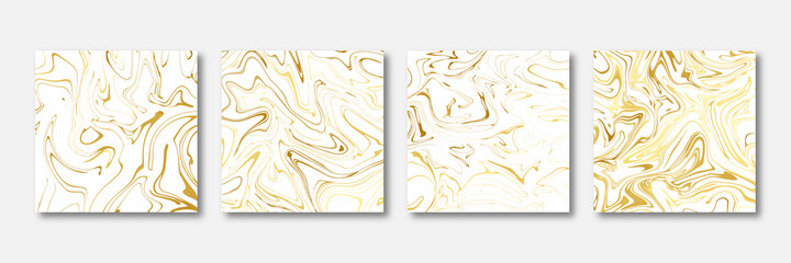 Gold and white marble background template
