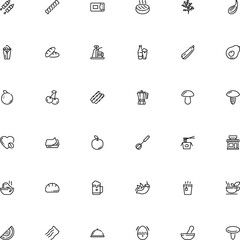 icon vector icon set such as: awning, pharmacy, cutlet, freshness, beer glass, silver, catering, retro, modern, spices, mortar, ethnic, therapy, bakery icon, cardboard, beater, canned, noodle