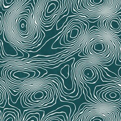Seamless earth line topographic map organic pattern print. High quality illustration. Wavy lines shaped like the contours of the land. Nature inspired design for surface pattern print.