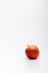 A ripe red apple isolated on a white background. Apple Clipping Path.