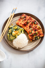 Korean Fried Chicken and Cold Tofu