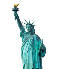 Fototapeta premium Statue of Liberty National Monument with blue sky background. New York, USA. .