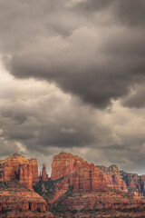 USA, Arizona, Grand Canyon National Park. Storm clouds over canyon.