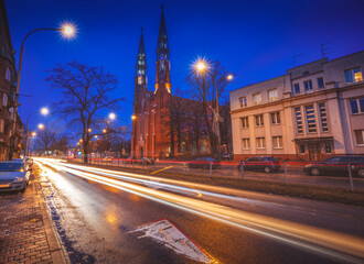Fototapeta na wymiar Church in Sosnowiec