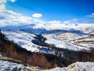 snow covered mountains