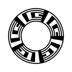 Abstract geometric circle circular design element.