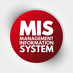 MIS - Management Information System acronym, business concept background © dizain