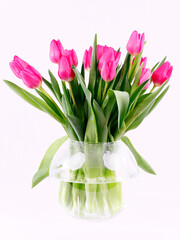 Ein Strauß von Tulpen in einer Vase