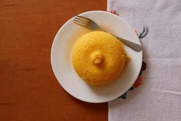 Brazilian Couscous (Cuscuz Brasileiro). Corn Couscous. Traditional food.  