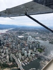 Fototapeta na wymiar Skyline Vancouver from above 