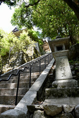 比叡山無動寺谷　明王堂への階段　滋賀県大津市