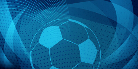Football or soccer background with big ball in gray colors © Olga Moonlight