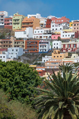 Vista del barrio de La ladera en San Sebastián de la Gomera, Canarias