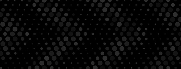 Abstract halftone background made of dots of different sizes in black colors