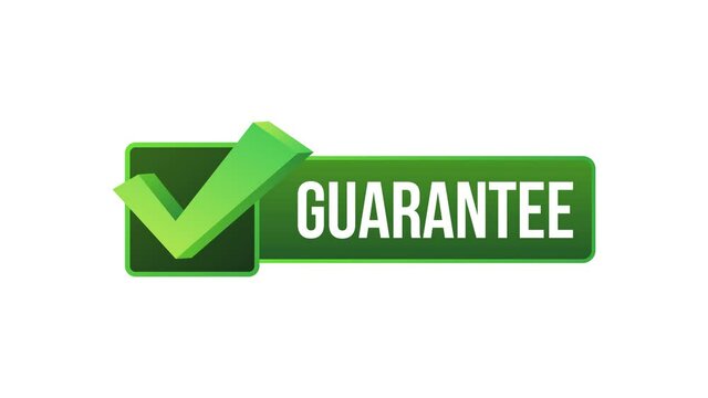 Guarantee stamp isolated on white background. Motion graphics.