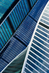 Fototapeta premium Skyscrapers abstract background, parts of different modern buildings for business, city architecture, construction industry 