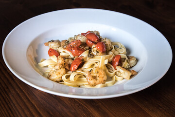 spaghetti with seafood