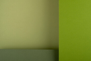 Green paper texture. Minimal geometric composition.