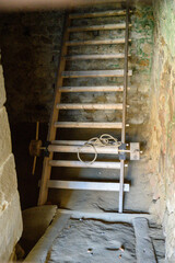 Old wooden torturer ladder - clamp.