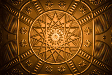 Fototapeta na wymiar golden glowing background image of great design and detail.
