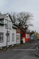 Iconic nordic houses in Reykjavík, Iceland