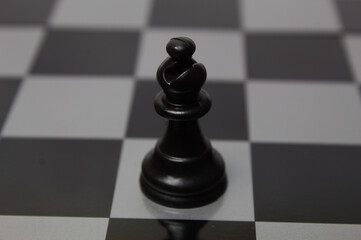 Chess game with its pieces and board