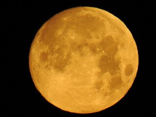large bright full moon closeup