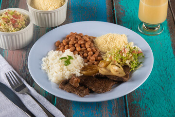 Traditional Brazilian food dish tasty homemade lunch