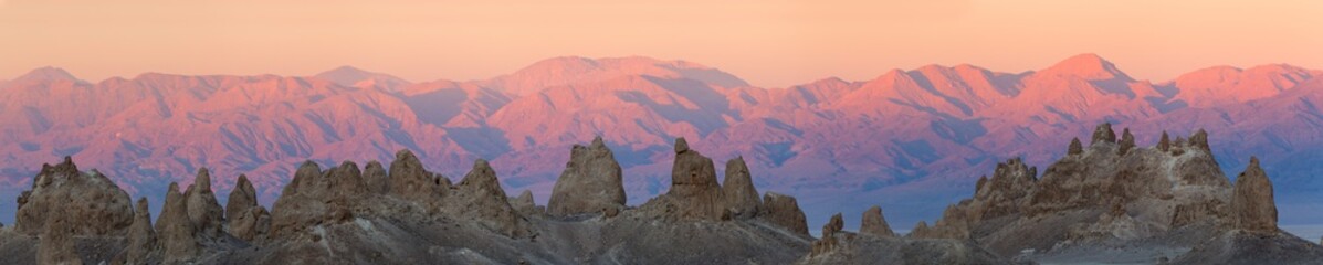 USA, California. Composite panoramic of Trona Pinnacles. © Danita Delimont