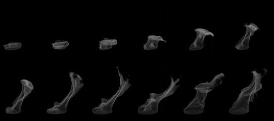 Transforming of water steam (3D Rendering)