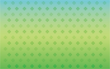 背景素材　四葉のクローバーの模様　グラデーション