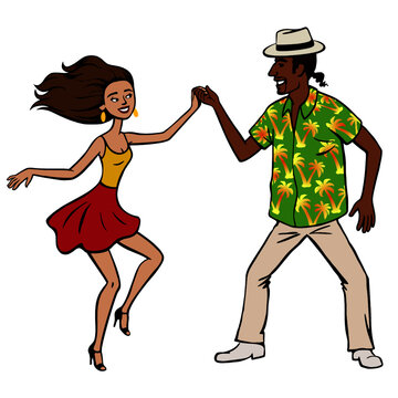 man and girl dancing incendiary salsa