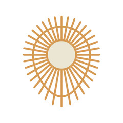 Boho wall decor, flat design illustration, abstract meteor shape - Vector