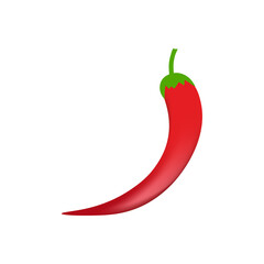Colorful chilli pepper on white background