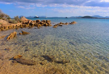 Fototapeta na wymiar Costa Smeralda, Sardinia, Italy. Seascape. 