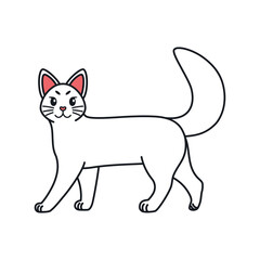 Isolated cartoon of a cat - Vector illustratrion