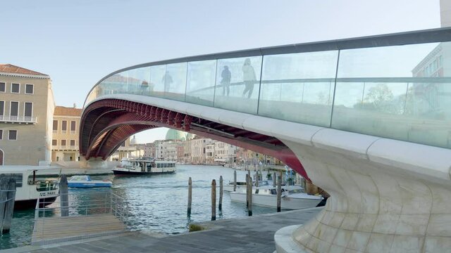 Ponte della Costituzione bridge over Grand Canal in Venice, Italy