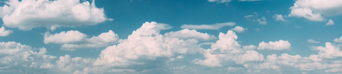 Naklejka na ściany i meble Natural Day Cloudy Sky Abstract Background. Panorama Panoramic View. Backdrop.