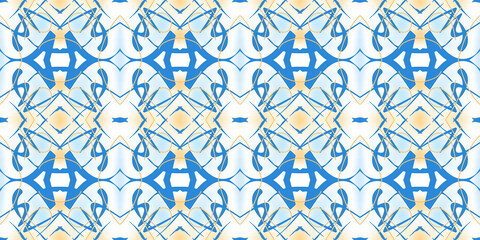 Kaleidoscopic repeating pattern. Vector design, seamless pattern, banner.