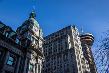 Fototapeta na wymiar old town hall city Vancouver 