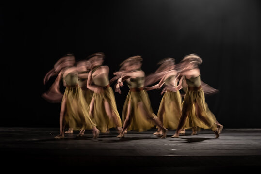 The abstract movement of the dance