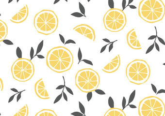シンプルなレモンのパターン背景