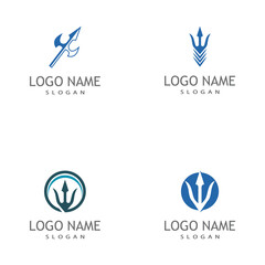 Trident Logo Template vector icon illustration design