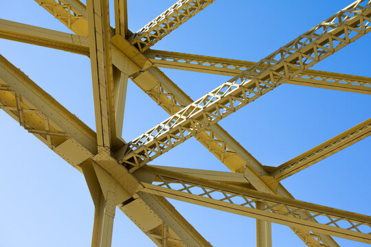 Yellow Steel Pittsburgh American Bridge For Transportation And Industrial Tech Feel