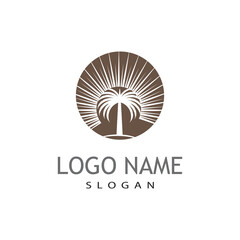 Dates tree Logo Template vector symbol  design