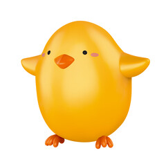 3d cute yellow baby chick © JoyImage