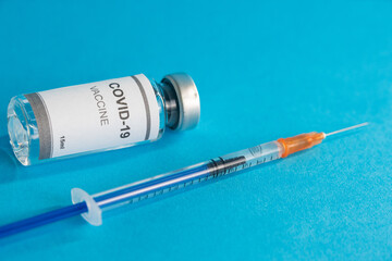 Covid 19 virus, vaccine vial