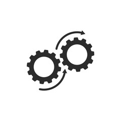 rotation Gear  Template vector icon illustration
