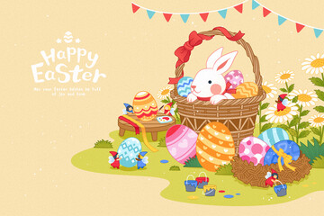 Obraz premium Happy Easter bunny background
